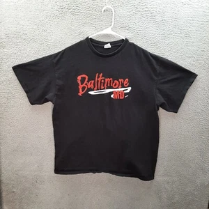 Vintage Baltimore Maryland Shirt Adult Extra Large Black Y2K Delta Pro Weight - Picture 1 of 9