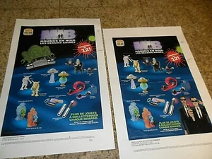 2 LOT MEN IN BLACK MIB PRED PRODUCTION PROOF POSTERS 1998 BURGER KING CANADA TOY - Picture 1 of 3
