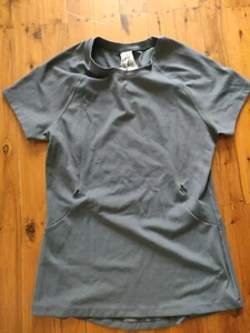 Lorna Jane Uniquely Short Sleeve Compression Shirt Grey Size Small EUC Fitted - Picture 1 of 3