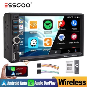 7" Apple CarPlay/Android Auto Double DIN Car Stereo Radio Head Unit Touch Screen - Picture 1 of 15