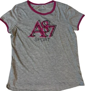 Aeropostale Gr. M Kurzarm Oberteil grau - Bild 1 von 3