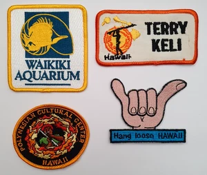 4 x Vereinigte Staaten von Amerika Souvenir Abzeichen Aufnäher. Hawaii. Terry Keli. Etc - Bild 1 von 3