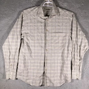 Ermenegildo Zegna Leinenmischung Fensterscheibe Knopf Hemd Herren Medium Beige Freizeit - Bild 1 von 10