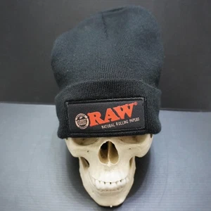 Raw Natural Rolling Papers Beanie Rodelmütze schwarz - Bild 1 von 3