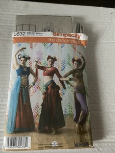 Simplicity 3832 Misses' Belly Dance Costume Pattern Sz 6-12 Uncut READ - Picture 1 of 5