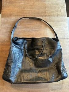 BORSA BAGAGLIO WEEKENDER LEADER IN PELLE PARAGUAY LAVORATA A MANO GRANDE NERA - Foto 1 di 24
