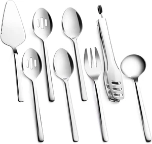 Juego de utensilios para servir azafata grande, acero inoxidable 18/10 resistente serie de 10 pulgadas - Imagen 1 de 6