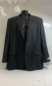 J.M Haggar Boy's Charcoal Grey Stretch Classic Fit Blazer - Size 52L - Picture 1 of 7