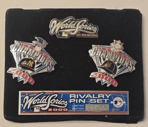 New York Yankees Vs NY Mets 2000 Subway Series Limited Edition Pin Set 455/5000 - Picture 1 of 6