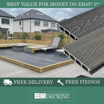 2025 Composite WPC Decking Boards 3.6m - Wood Plastic Decking Boards Trims Edges - Image 1 of 3
