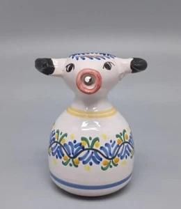 Vintage Handmade Espana Talavera Art Pottery Bull Creamer Hand Painted - Picture 1 of 10
