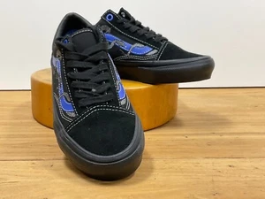 VANS Off The Wall Popcush Skateboarding Men's Sneaker, Black w/Blue - Size 3.5 - Picture 1 of 10
