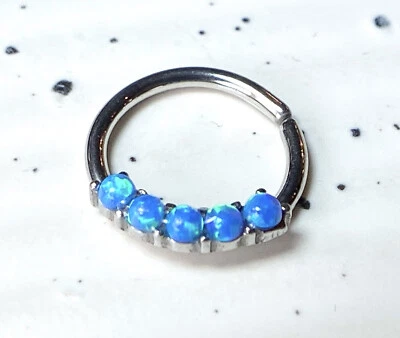 Aro de cartílago/sebique de ópalo flexible de cinco 1 pieza Daith Helix Tragus  Foto 1 de 3