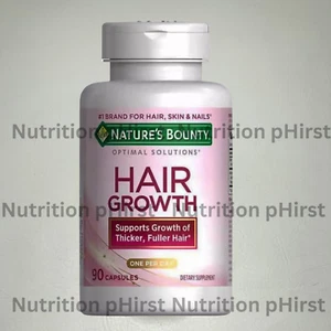 Natural Bounty Optimal Solutions Support Thicker Hair Growth 90CT Free Delivery - Picture 1 of 4