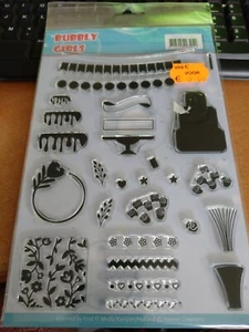 CLEAR STAMP BUBBLY GIRLS YVONNE CREATIONS SHEET IS 20X15 CM NEW - Picture 1 of 2