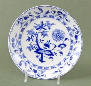 Roscher Appetizer Plates Blue Onion Floral Pattern Stoneware Set of 4 New - Picture 1 of 3