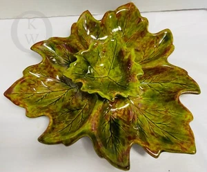 Vintage Holland Mold*Leaf Design*Platter Chip or Veggie Set with Dip Bowl* - Picture 1 of 5