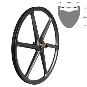 6 Spokes Carbon Wheels 26ER XC AM Mountain Bike Wheelset 6 Bolt Disc Brake Hub - Picture 1 of 11