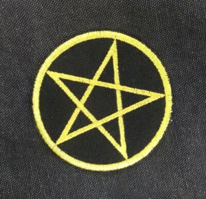 Pentagramm Aufnäher Bügeleisen/Nähen Hexerei individuelle Größe/Farbe Pentakel Aufnäher Wicca - Bild 1 von 3
