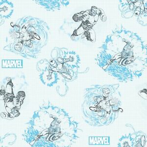 Springs Creative Marvel Avengers Marvel Sketch Cotton Fabric by the Yard
