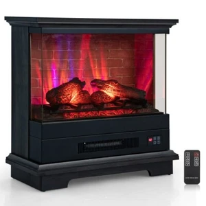 27'' Freestanding Home Electric Fireplace w/ Remote Control 7 Level Flame Effect - Picture 1 of 10