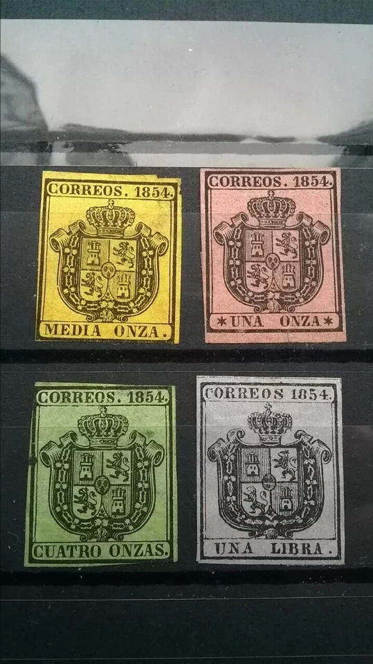 SPAIN 1854, FULL SET. MH*. AUTHENTIC - Image 1 of 1