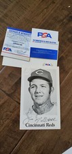 1970 REDS SIGNED TEAM ISSUE PHOTO CARD JIM MCGLOTHLIN ANGELS WHITE SOX PSA DNA