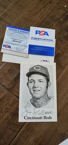 1970 REDS SIGNED TEAM ISSUE PHOTO CARD JIM MCGLOTHLIN ANGELS WHITE SOX PSA DNA - Picture 1 of 1
