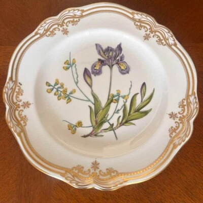Assiette Spode Stafford Flowers Iris & Sphaerolobium 11 pouces fabriquée en A... - Photo 1/4