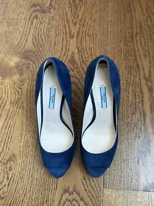 PRADA Capretto Nude Open Toe High Heel Shoe Size 39 - Picture 1 of 8
