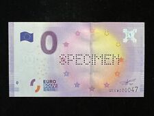 Zero Euro €0 Souvenir SPECIMEN Banknote, Low 2-Digit Serial Number, UNC