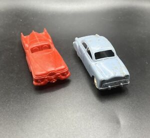 Marx Buick LeSabre ad Gray Plastic Sedan Toy Cars Lot of 2