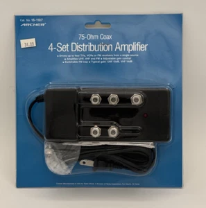 Radio Shack 75 OHM, 4 Set Distribution Amplifier Cat No 15-1107 New Archer - Picture 1 of 7
