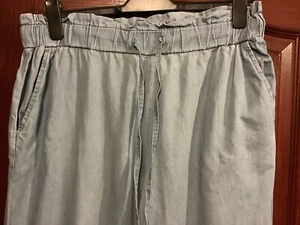 Falmer Heritage Cropped Blue Trousers - Size14, 34” Waist - Elastic Waist - VGC - Picture 1 of 4