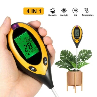 4 in1 Digital Tester Messgerät pH-Wert Bodentester Feuchtigkeit Temperatur Licht - Bild 1 von 4