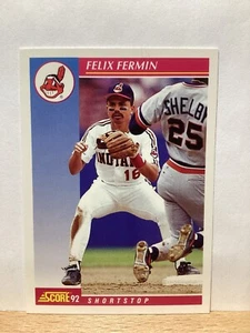 Score 1992 Baseballkarte: Felix Fermin, Cleveland Indians - Karte #148 - Bild 1 von 2
