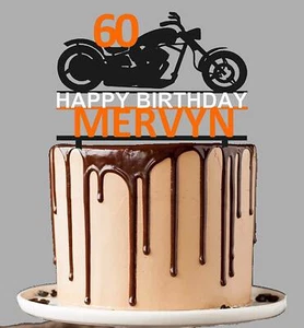 H.D Biker, Motorrad, Motorrad Herren Jungen Geburtstag Glückwunsch JEDE FARBE - Bild 1 von 4