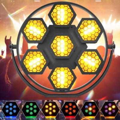 8 piezas 7COB RGBW LED Par foco RGBW luz negra DMX retro luz de escenario DJ - Imagen 1 de 4