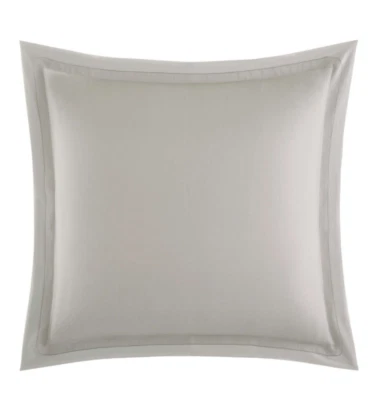 Vera Wang Euro Sham серый белый квадратный тюль с цветочной вышивкой подол 26 дюймов x 26 дюймов - Изображение 1 из 4
