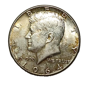 1964 Kennedy Half Dollar. 90% Silver - Free Shipping. Q3 - Imagen 1 de 2