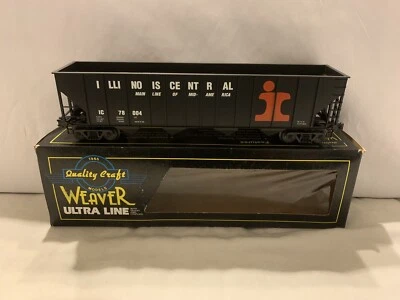 WEAVER 3-RAIL ILLINOIS CENTRAL 4 BAY HIGH SIDE COAL HOPPER CAR! O SCALE FREIGHT - Image 1 of 4