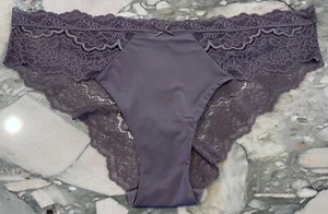 NEW Victoria Secret Dream Angels Lace Trim Cheeky Panty - Tornado Gray - XXL - Picture 1 of 3