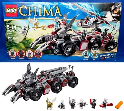 New - CHIMA Worriz' Combat Lair - LEGO 70009 - Truck HELICOPTER Motorcycle WAKZ - Image 1 of 4