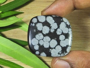 29X31X03MM Naural Snowflake Obsidian Octagon Cabochon Loose Gemstone 32Cts. l571 - Imagen 1 de 9