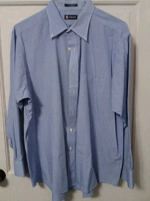 Camisa de vestir Chaps para hombre azul LS sin arrugas con botones talla XL Foto 1 de 3