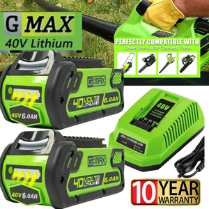 40V Battery /Charger BAF724 For Greenworks 40 Volt Lithium Ion G-MAX 29472 29462 - Picture 1 of 17