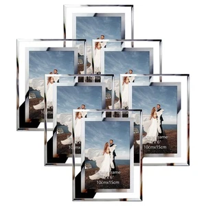 4x6 Bilderrahmen, Spiegelglas Fotorahmen 4 x 6 für Tischaufsteller, 6... - Bild 1 von 7