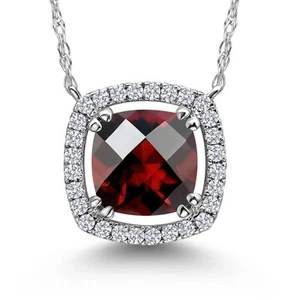 10K White Gold G/H Lab Grown Diamond Necklace Set with Moissanite (1.31 Cttw) - Picture 1 of 96