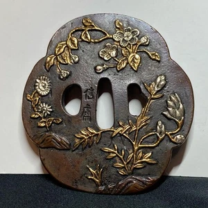 apanese sword guard, sword fittings  Hanazono - Picture 1 of 4