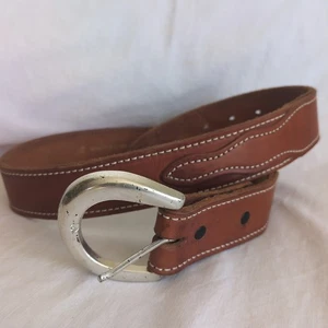 Cintura uomo western in pelle 3D taglia 38 marrone - Foto 1 di 8